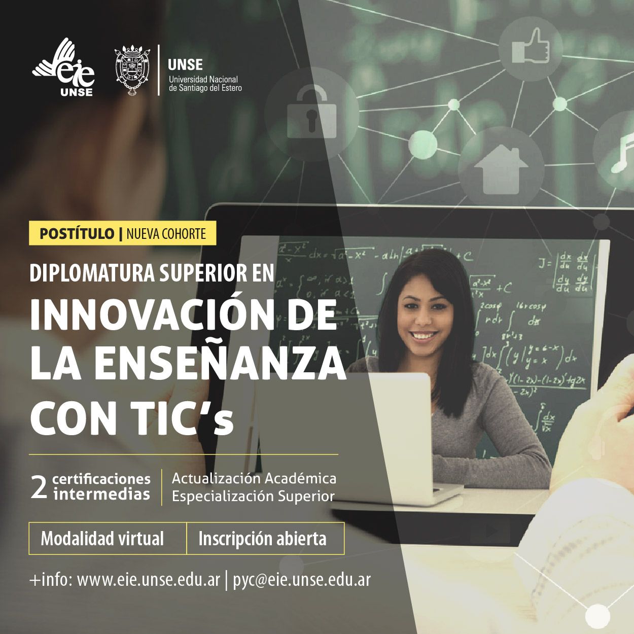 La Diplomatura en Innovación de la Enseñanza con TIC, abre una nueva cohorte 100% virtual.