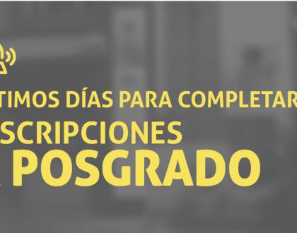 Últimos días para completar las inscripciones en las carreras de posgrado de la Escuela de Innovación Educativa.