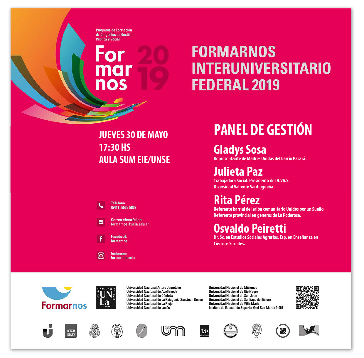 Formarnos 2019 Panel de Gestión