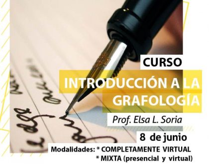 Nuevo curso-taller “Introducción a la Grafología”