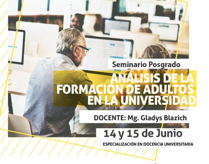 Asistí al Seminario "Análisis de la Formación de Adultos en la Universidad"