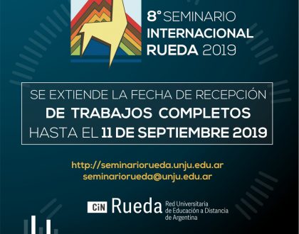 RUEDA 2019: Extensión de fecha de recepción de trabajos completos