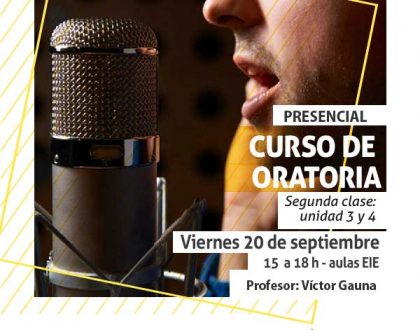 Últimos días de inscripción al Curso de Oratoria