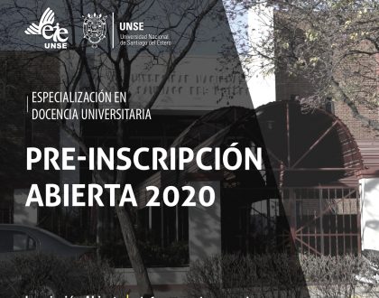 Inscripción abierta a la Especialización en Docencia Universitaria