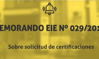Información sobre la solicitud de certificaciones