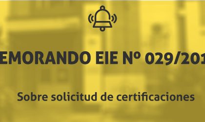 Información sobre la solicitud de certificaciones