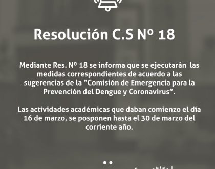 Resolución C.S Nº 18