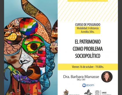 La Dra. Bárbara Manasse dictará el curso "El patrimonio como problema sociopolítico"