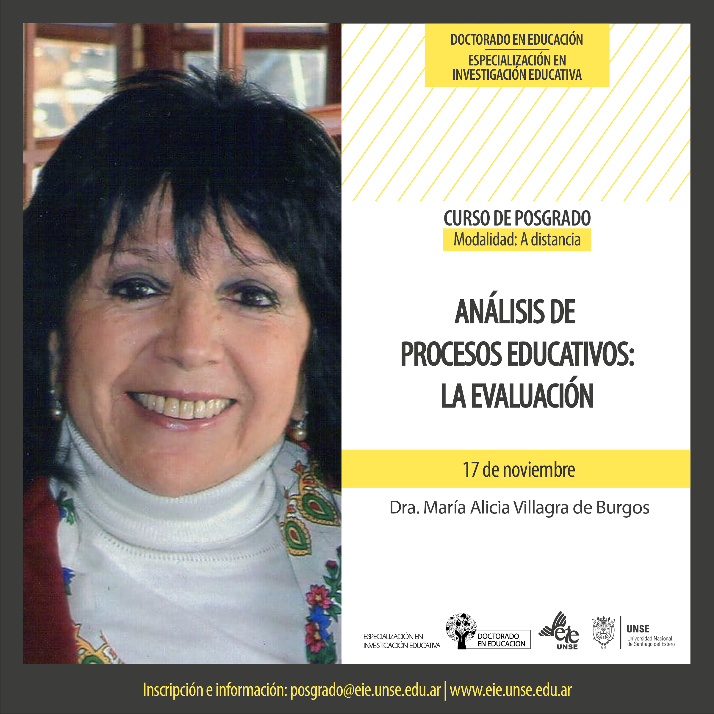 Invitamos a participar del curso de Posgrado “Análisis de procesos educativos: la evaluación”