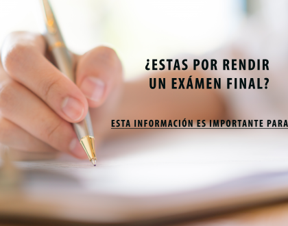 Consideraciones a tener en cuenta a la hora de rendir un examen