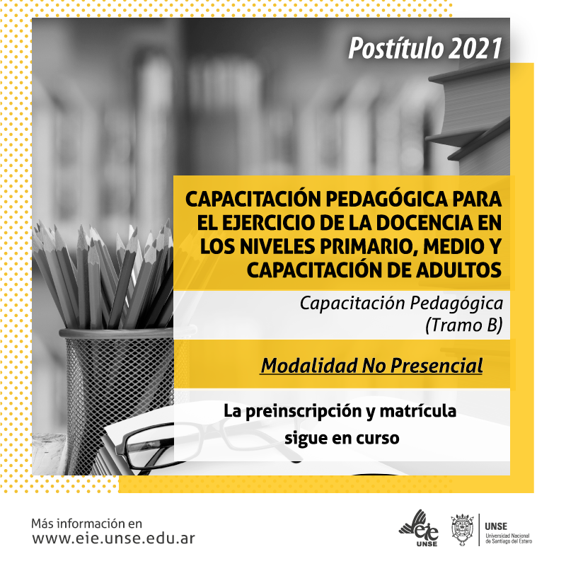 Próximas Inscripciones para la Capacitación Pedagógica Modalidad No Presencial para Tramo B