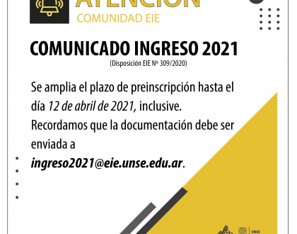 Continúan las preinscripciones para las carreras de Grado 2021