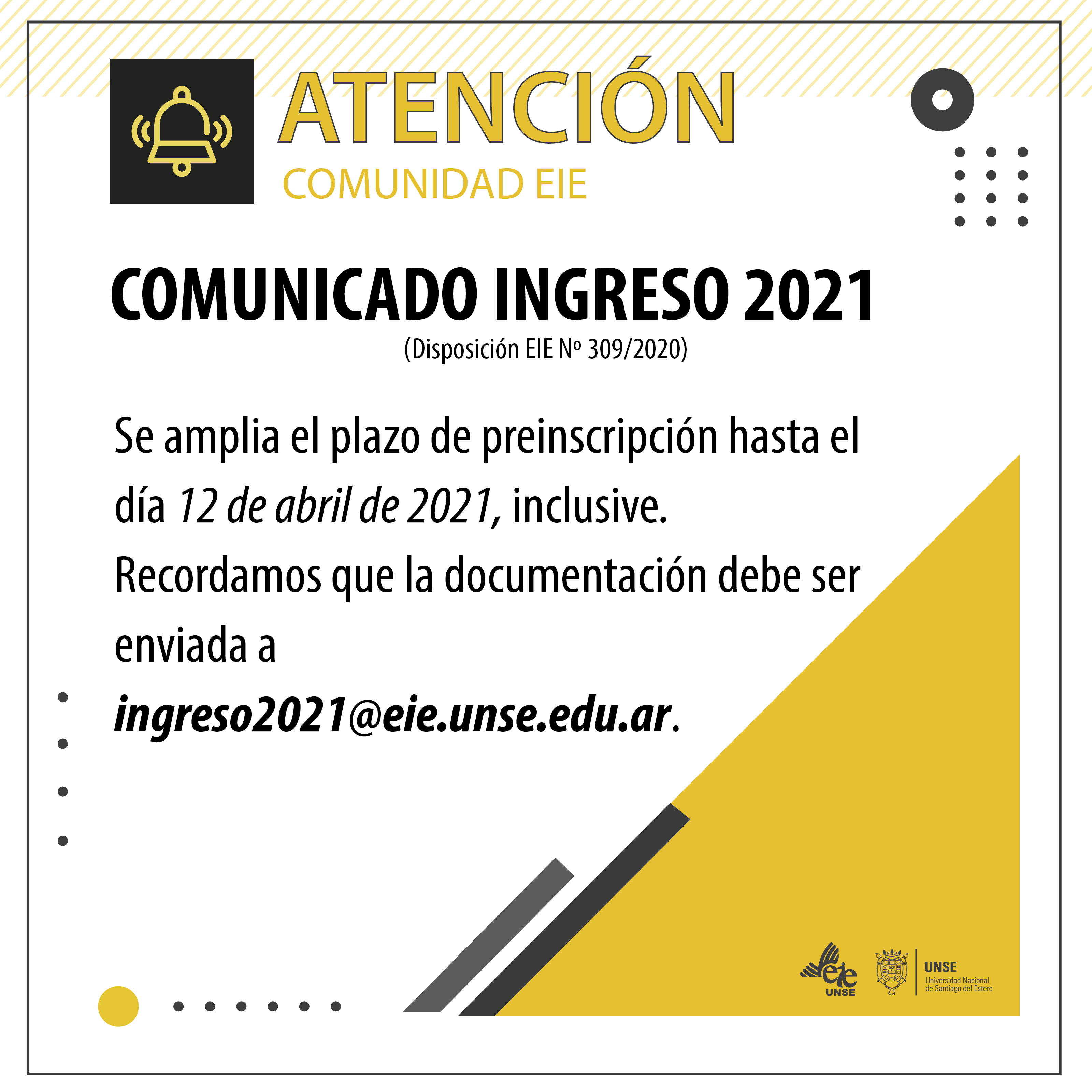 Continúan las preinscripciones para las carreras de Grado 2021