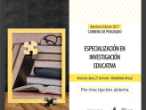 Pre-inscripción abierta a la Especialización en Investigación Educativa - Cohorte 2021