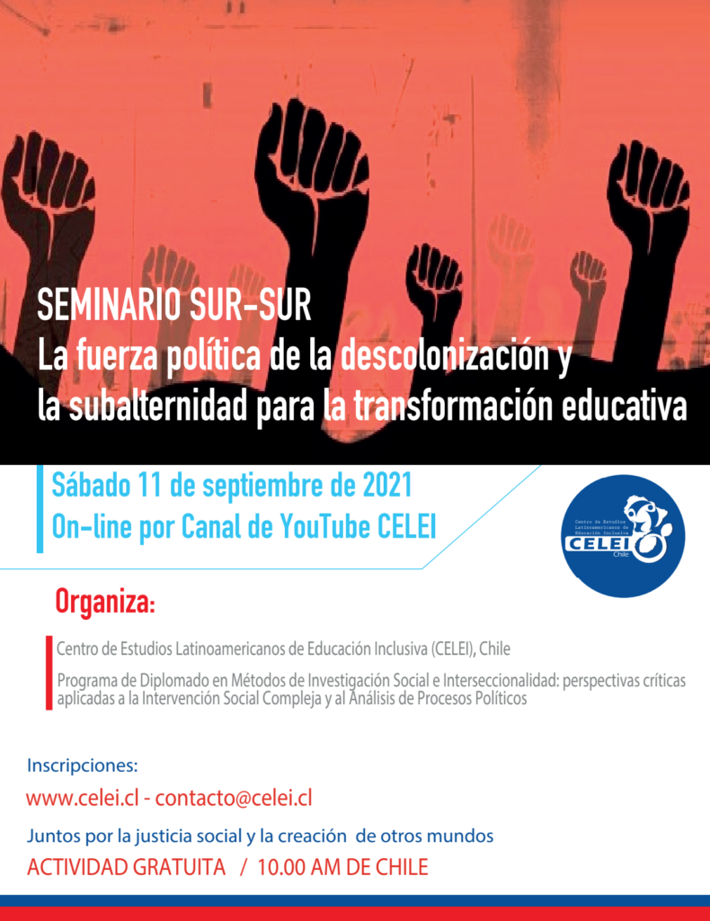 Inscriben al seminario “Sur-Sur. La fuerza política de la descolonización para la transformación educativa”
