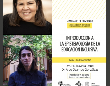 Inscripción abierta al seminario de posgrado “Introducción a la epistemología de la educación inclusiva”