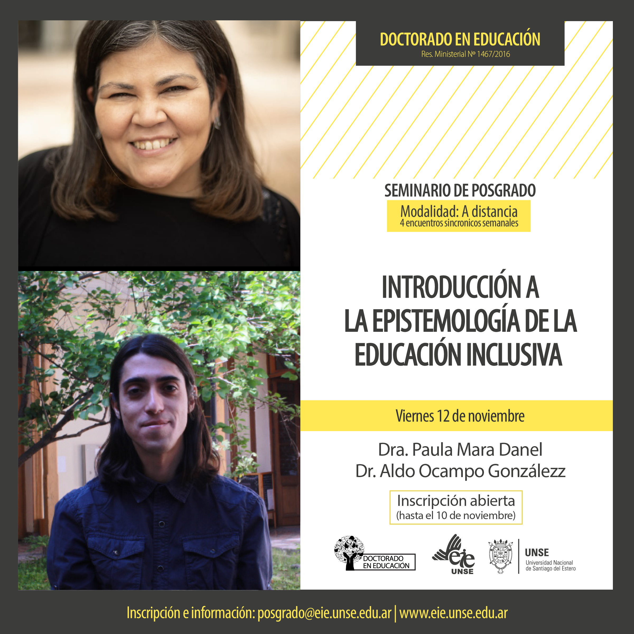 Inscripción abierta al seminario de posgrado “Introducción a la epistemología de la educación inclusiva”