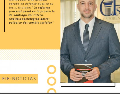 Tesis doctoral del docente Matías Castro de Achával