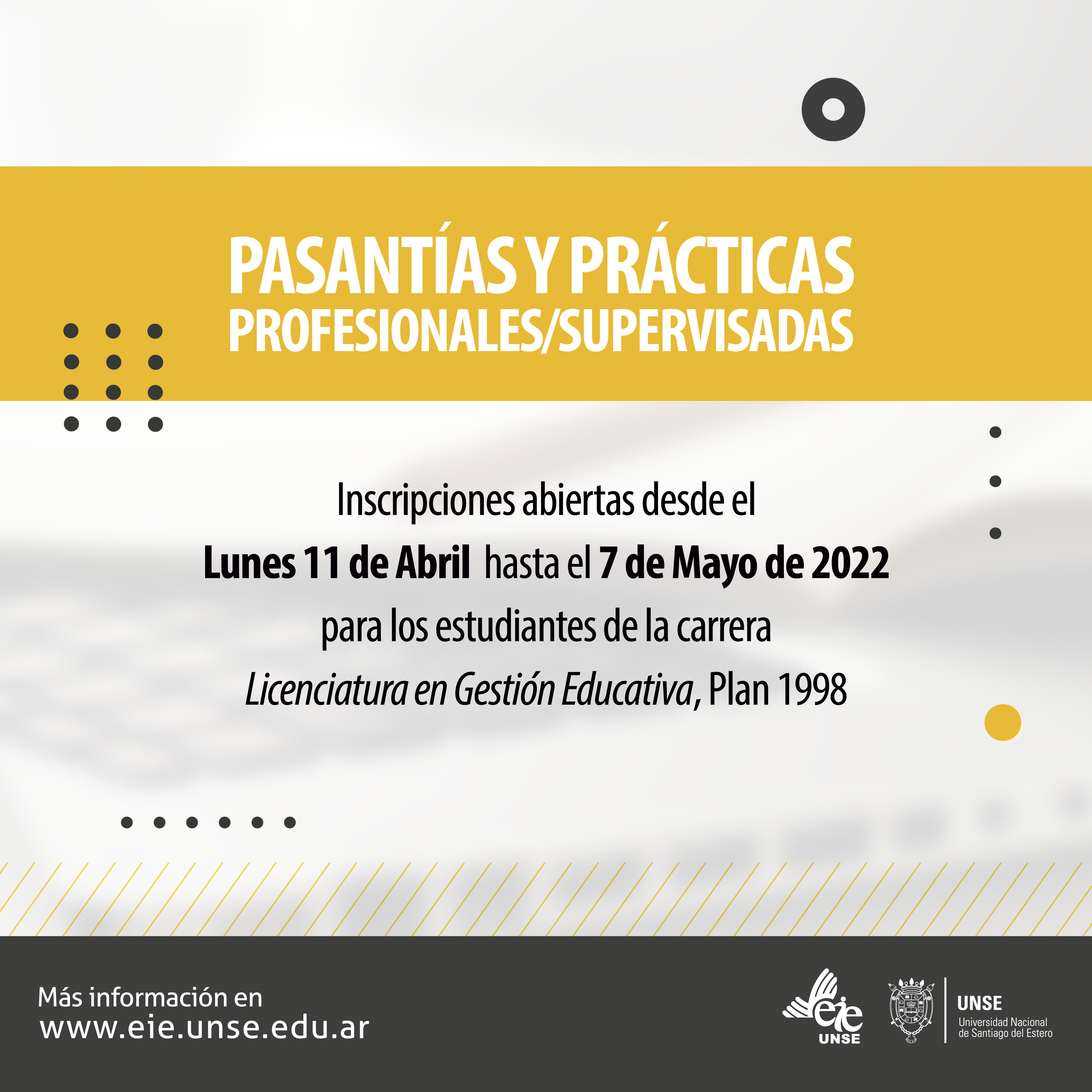 Iniciaron las inscripciones 2022 de las Pasantías y Prácticas Profesionales, Prácticas Supervisadas!!