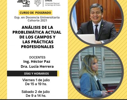 Seminario «Análisis de la problemática actual de los campos y prácticas profesionales