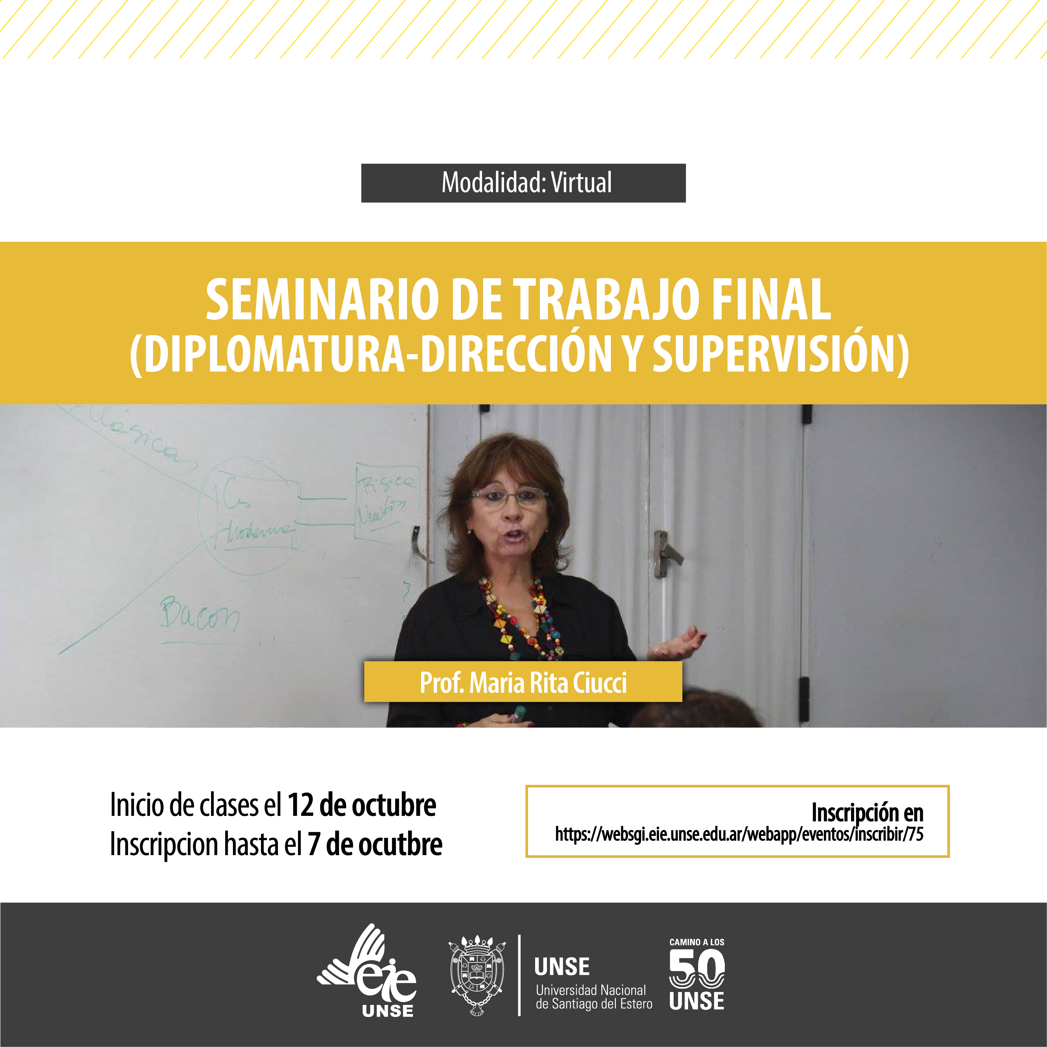 Inscripción abierta al “Seminario de Trabajo Final" de la Diplomatura en Dirección y Supervisión