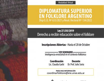 DIPLOMATURA SUPERIOR EN FOLKLORE ARGENTINO