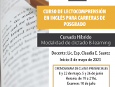 Curso de Lectocomprensión en inglés para carreras de posgrado