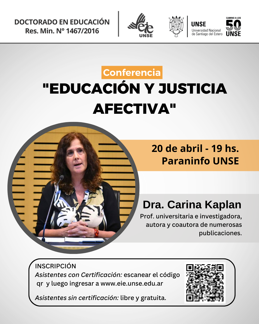 Conferencia "Educación y Justicia Afectiva"