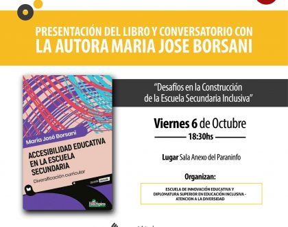 Presentación del Libro y Conversatorio con la autora Maria José Borsani