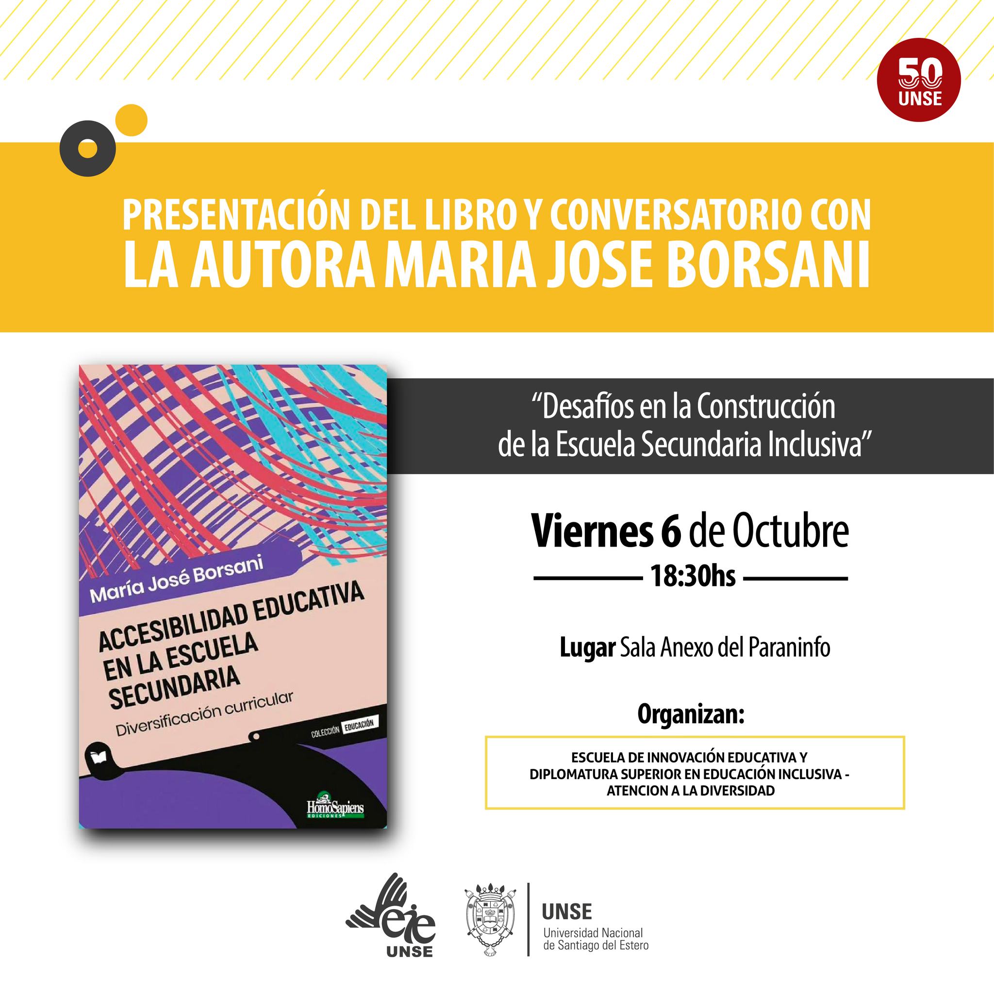 Presentación del Libro y Conversatorio con la autora Maria José Borsani