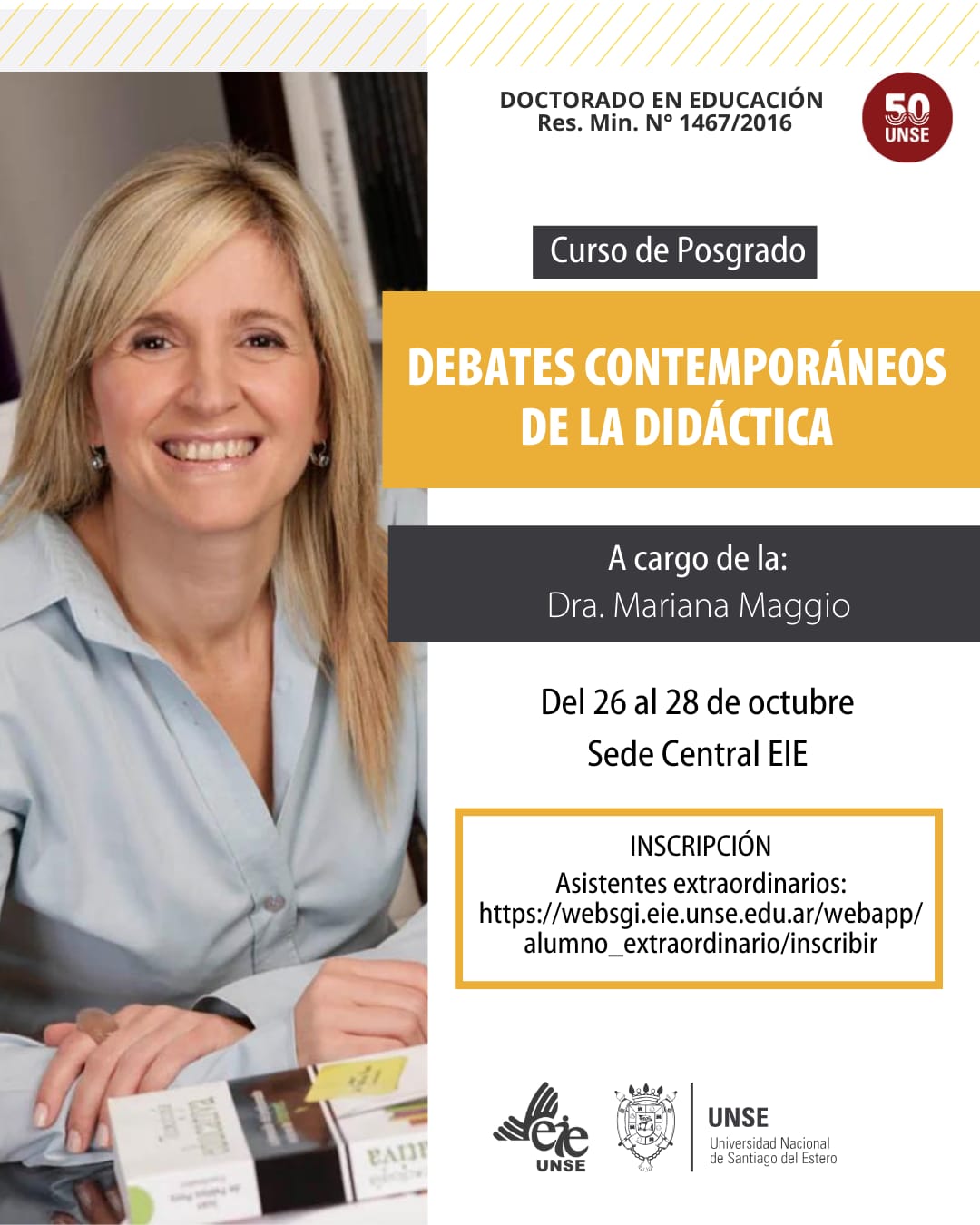 La Dra. Maggio dictará el curso "Debates Contemporáneos de la Didáctica"