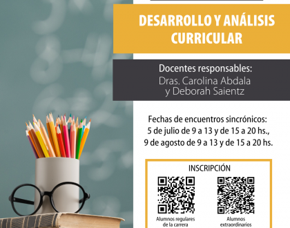 Curso Virtual de Posgrado "Desarrollo y análisis curricular"