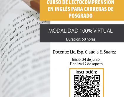 Curso de Lectocomprensión en inglés para carreras de posgrado