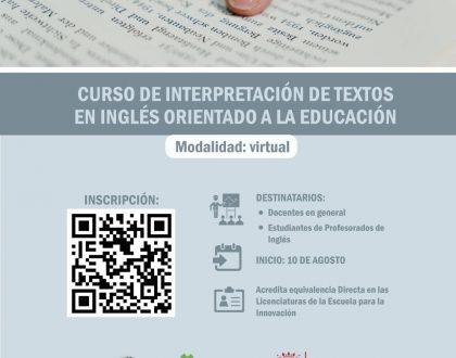 Curso de Interpretación de Textos en Ingles  orientado a la educación