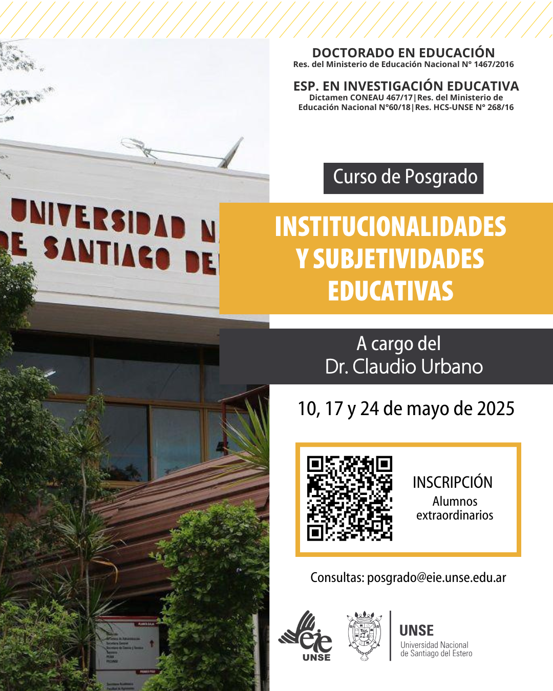 Curso "Institucionalidades y subjetividades educativas"
